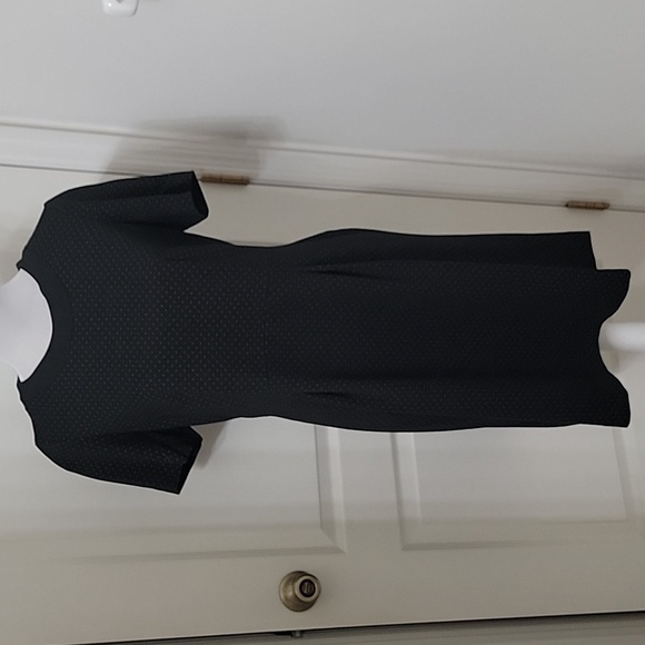 RW&Co Size L Black with White Dots Sheath Dress, Back Zipper Closure - Picture 1 of 14